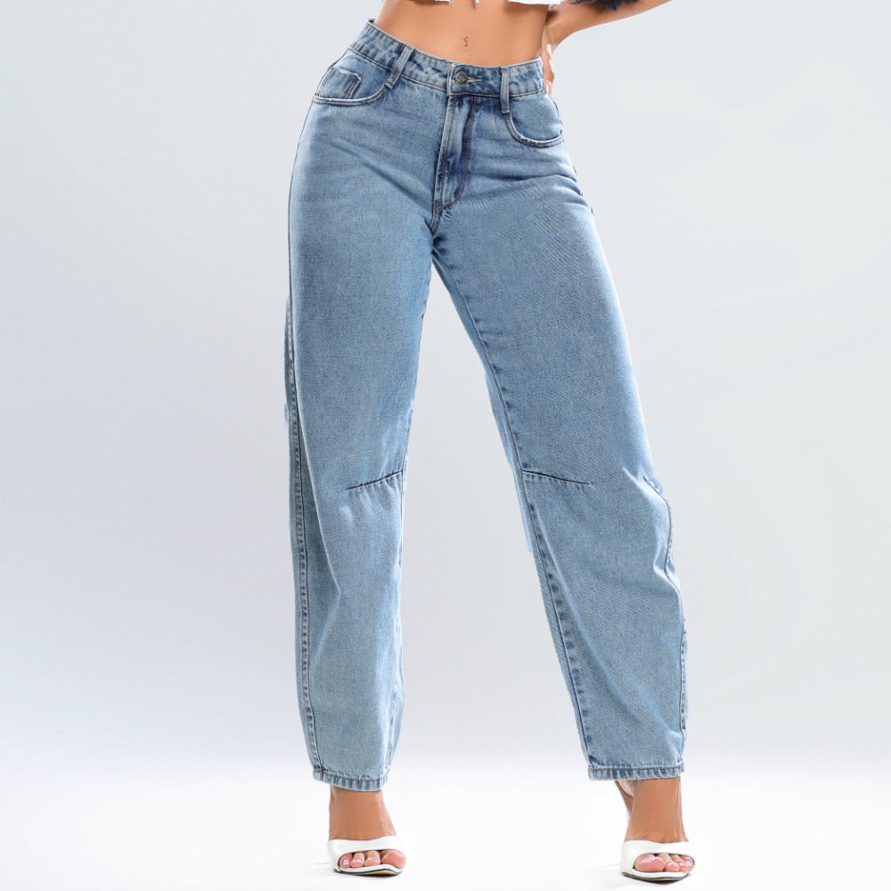 Calça Jeans Feminina Balloon Azul - RX4120