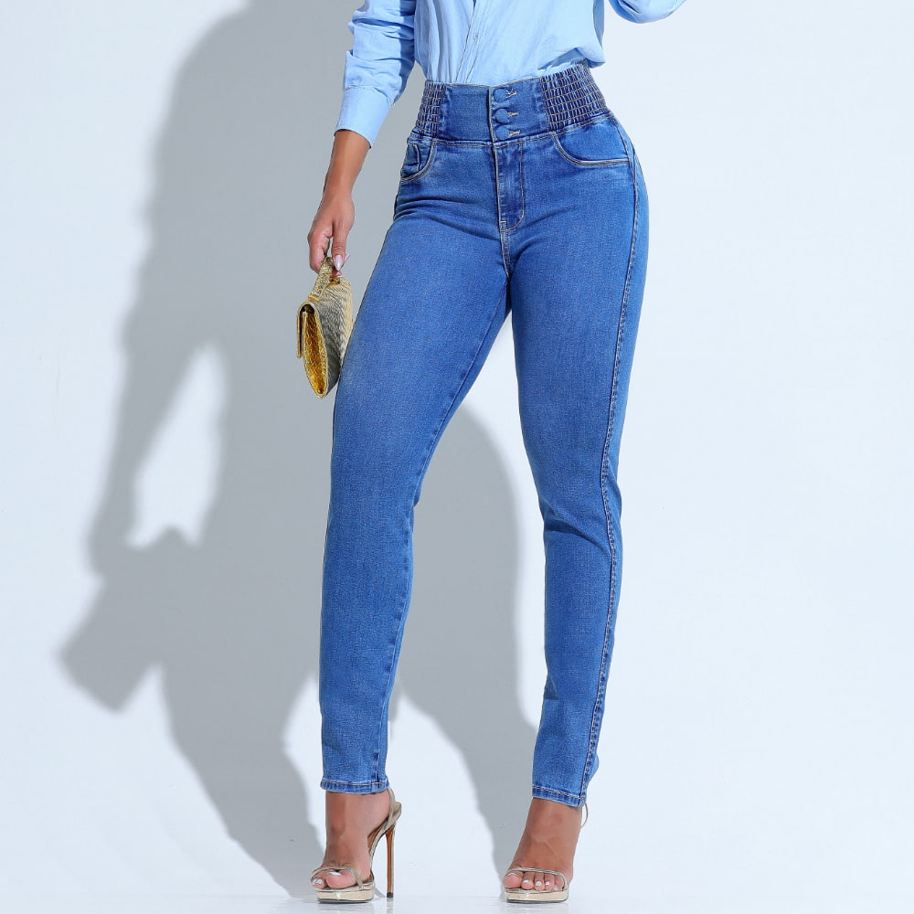 Calça Jeans Feminina Skinny Cós dos Sonhos Clara - RX1044