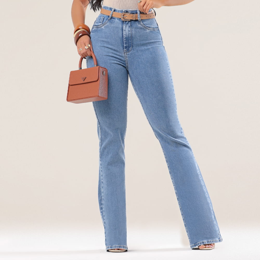 Calça Feminina Azul Claro Cintura Alta Roxx Jeans