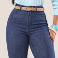 Calça Azul Feminina Corte Flare Roxx Jeans