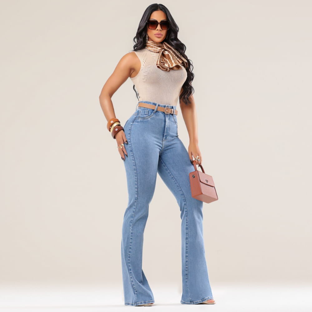 Calça Feminina Azul Claro Casual Roxx Jeans