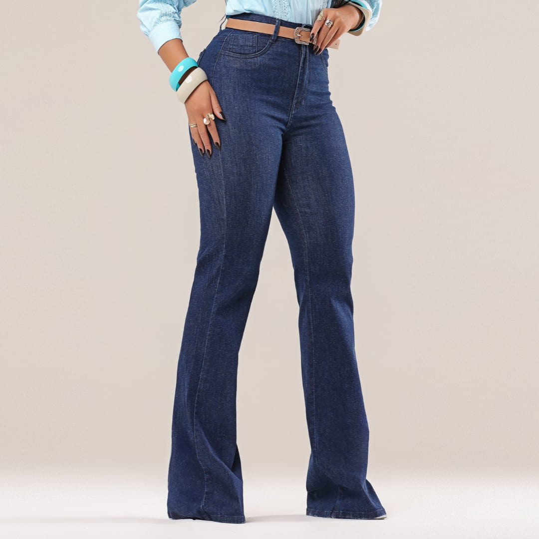 Calça Jeans Feminina Azul Lavagem Escura Roxx Jeans