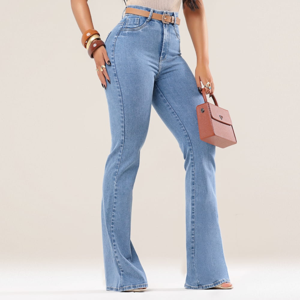 Calça Jeans Feminina Azul Cintura Média Roxx Jeans