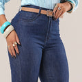 Calça Azul Feminina Modelagem Alongada Roxx Jeans