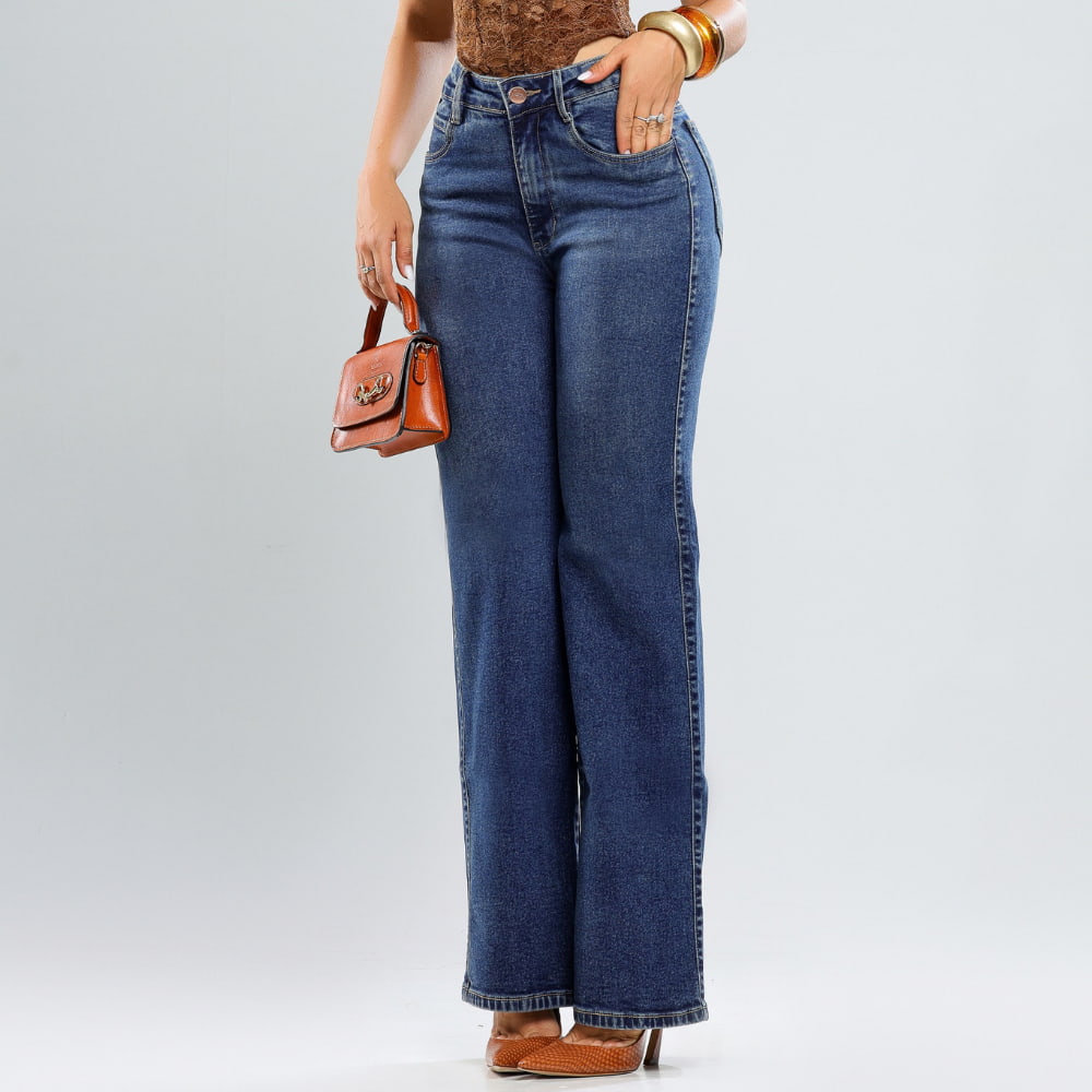 Calça Jeans Feminina Reta Empina Bumbum - RX4083